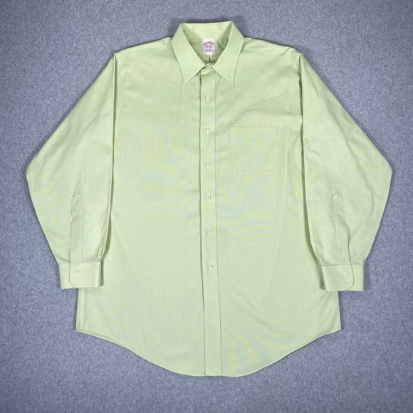 Brooks Brothers Other - Brooks Brothers Button Down Shirt Mens 16.5-33 Yellow Traditional Fit Non-Iron